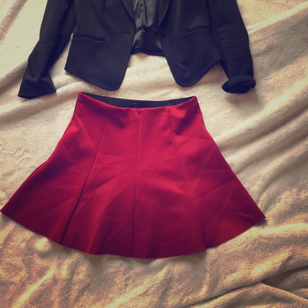 Forever 21 red mini skirt
